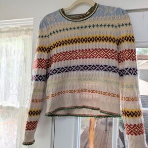 XS Doën Brynn Faire Isle Cardigan: Cashmere and Wool